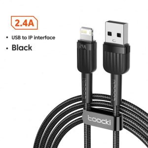 USB კაბელი Toocki Yarn Metal 2.4A Cable USB-A to Lightning
