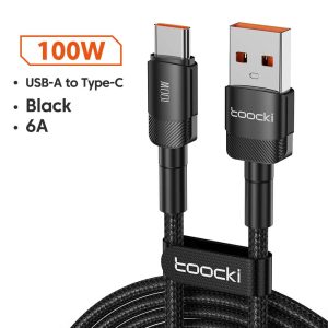 USB კაბელი Toocki 100W Cable USB-A to USB-C